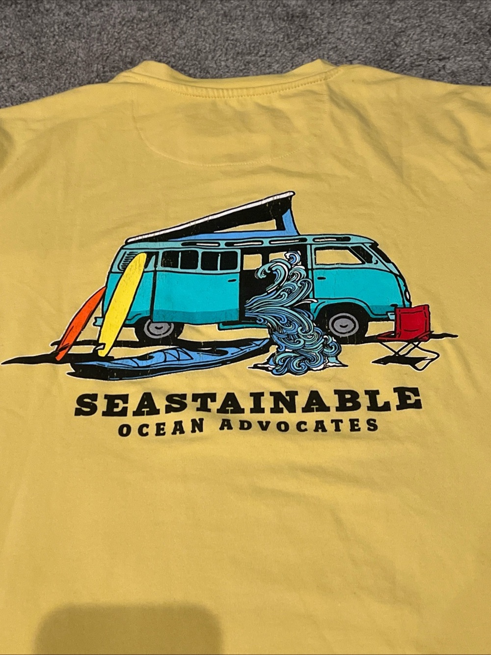 Seastainable Men's Yellow Graphic Tee